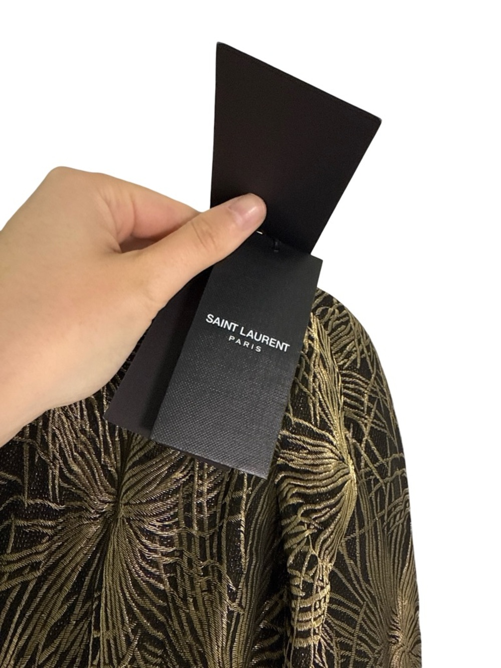 Yves Saint Laurent Gold Shimmer Cocktail Mini Dress - Picture 11 of 16